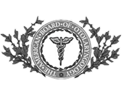 American Board of Otolaryngology emblem.